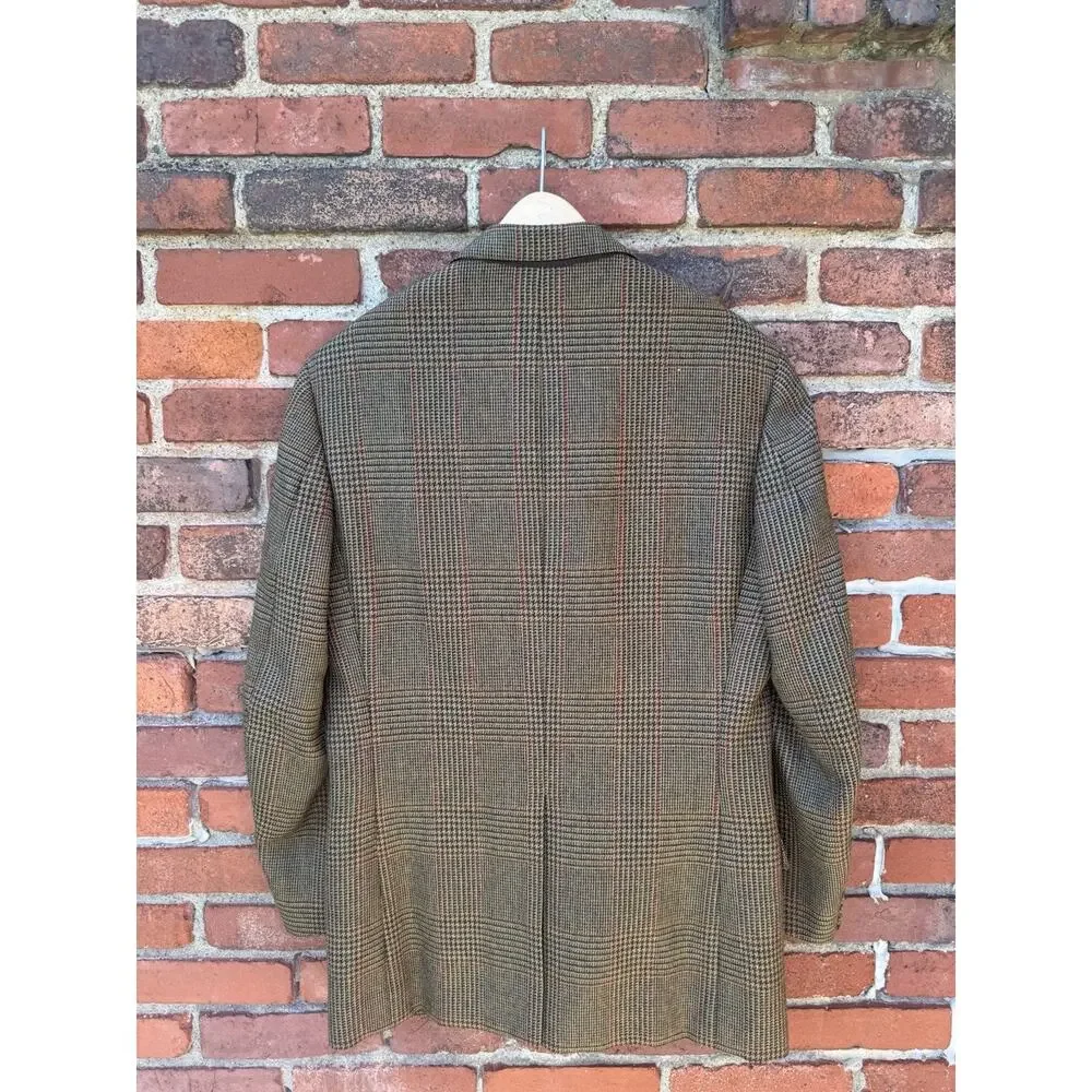 Southwick Men's 40T Brown Glen Plaid Wool Sport Coat Blazer